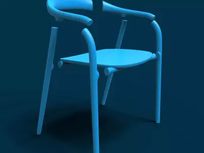 Chair Modern Low-poly 3D model