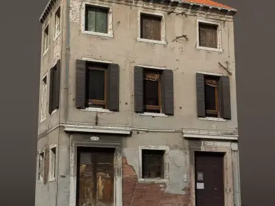 Apartment Building Venice Low Poly 144 3D model