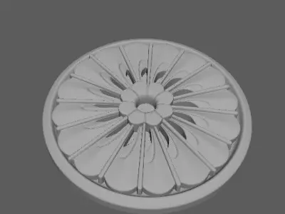 rosette flower 3D model 7