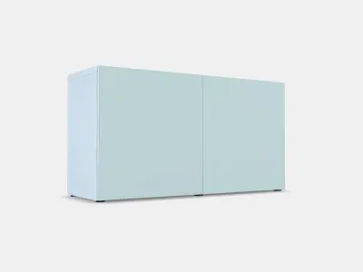 BESTA Shelf unit with doors 5 Low-poly 3D model