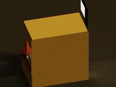 Japanese Tokyo Sushi Bar bento nigiri street food takeaway Low-poly 3D model