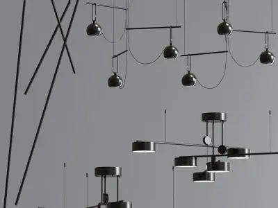 Modern Tubetto Pendant Collection 3D model