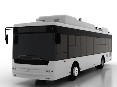 Trolleybus Bogdan T70117 Low Low-poly 3D model