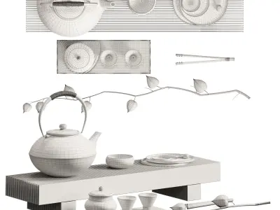 Tea Decorative Set  3D model