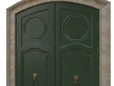 Entrance classic door 14 3D model