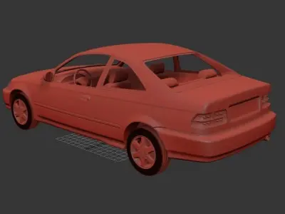 H Civic Mk6 coupe 1996 3D print model
