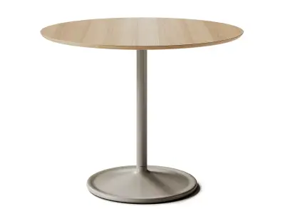 Muuto Fiber Chair and Soft Cafe Table 3D model