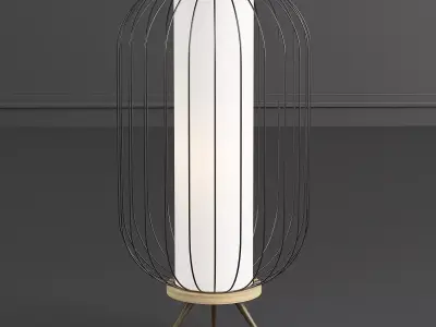 CHAPLIN caged lamp with shade 3D model