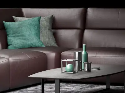 Natuzzi Galaxy sofa corner 3D model