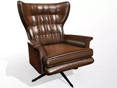 Leather Armchair Free low-poly 3D model