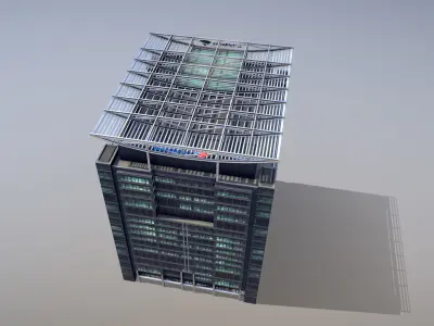 London 5 Canada Square Low-poly 3D model