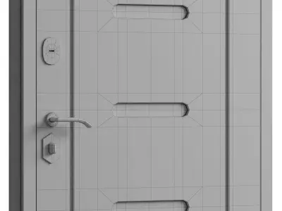 Entry door 1 with 3 materials 3D model