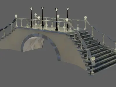 Stone bridge or porch 3D model