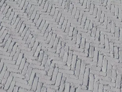 Herringbone Clay Brick Pavement PBR Texture Texture