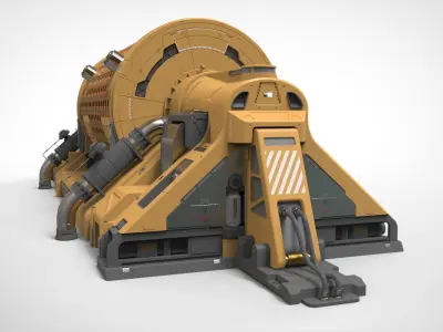 sci fi Small modular reactor 3D model