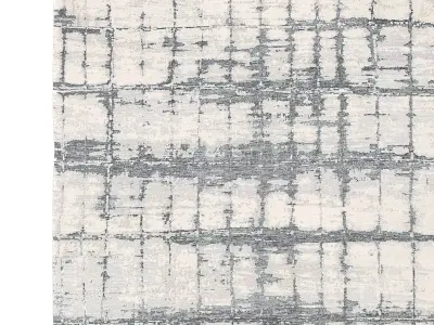 LOKESH HAND-KNOTTED WOOL SILK RUG W 3D model