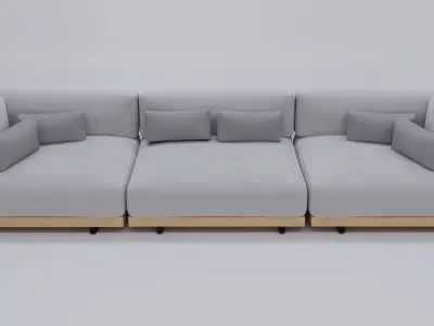 Modular outdoor sofa 3D model