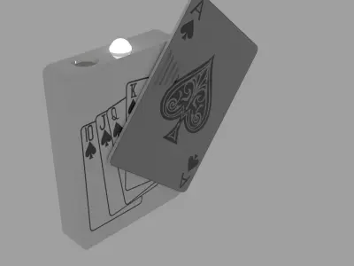 Playing Card Type Lighter 3D model