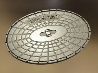 Sewer Cover 2 Low and High-Poly 3D Model Pack