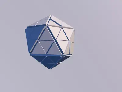 Sci Fi Object No10 - Pyramid Sphere Torus 2019 Low Poly 3D model