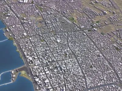 Bandar Abbas - 3D City Model Low-poly 3D model