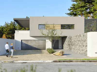 VRay - C4D scene files - House Banton - Modern Minimalist Home 3D model