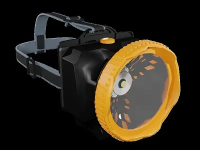 headlamp flashlight 3D model