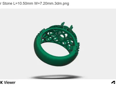 Architectural Gem Ring 3D print model