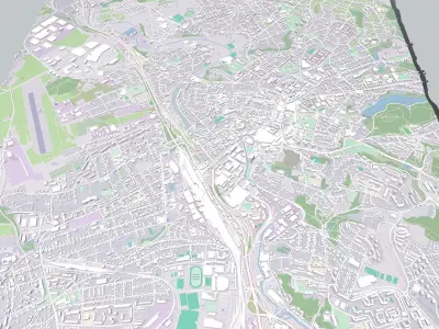 Cityscape Liberec Czech Republic 3D model