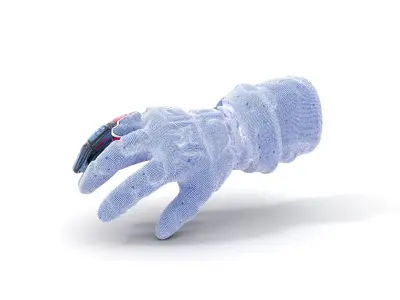 Futuristic Robotic Hand Model Pack with Illuminated Features Low-poly 3D model
