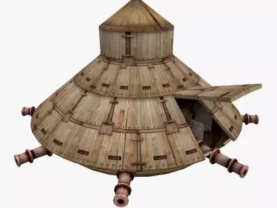 DaVinci Tank Low-poly 3D model