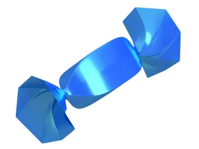 blue Wrapped Candy 3D model