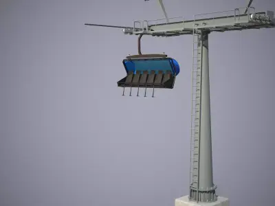 Chairlift and Tower 3D model