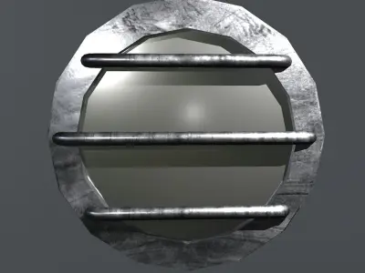Round Wall Light Low-poly 3D model