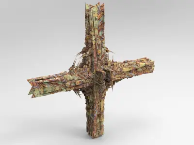 Rusted Alien Ship 4 3D model