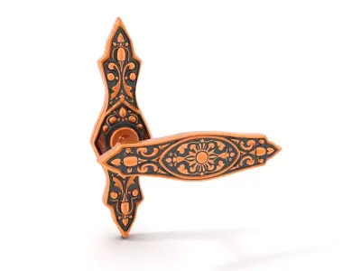 Ornate Copper Handle model pack Low-poly 3D model