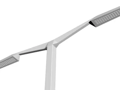 Double street LED lamp 3D model