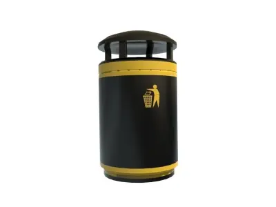 Rubbish Bin Low-poly 3D model