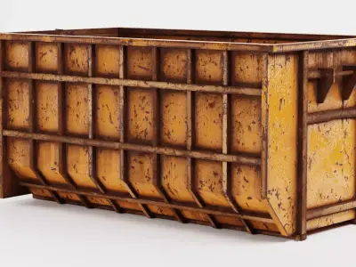 Skip V4 - Weathered Industrial Container  3D model