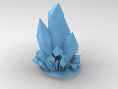 Crystal Lamp sci fi Shard 2 3D model