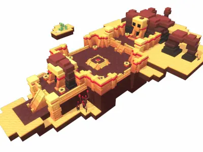Dessert Temple - Proto Series Low-poly 3D model