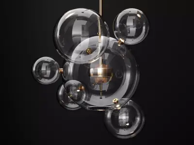 Giopato and Coombes BOLLE 6 bubble CLEAR  GOLD 3D model