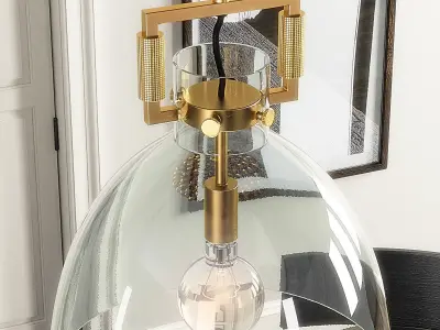 RH Klismos dining set 3D model