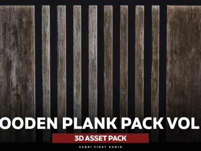 Wooden Plank Pack Vol 11 Low-poly 3D model