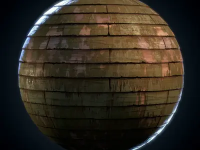 Wood Floor stylized - VOL 04 - SBsar - Maps Texture