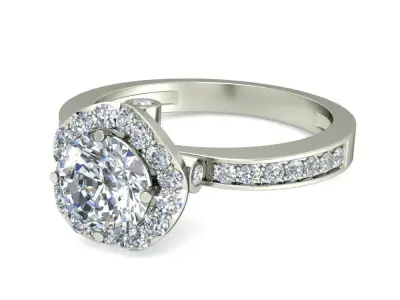 Women Wedding Engagement Ring 3D print model 7