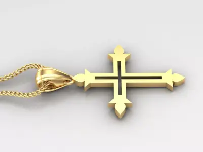 Cross Light Gold 4CP021 3DM STL 3D model