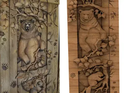 3D Model STL Carved Door 3D model