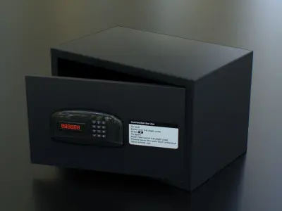 Safety Locker Low-poly 3D model