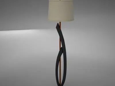 lamp09 floor lamp with shade Low-poly 3D model